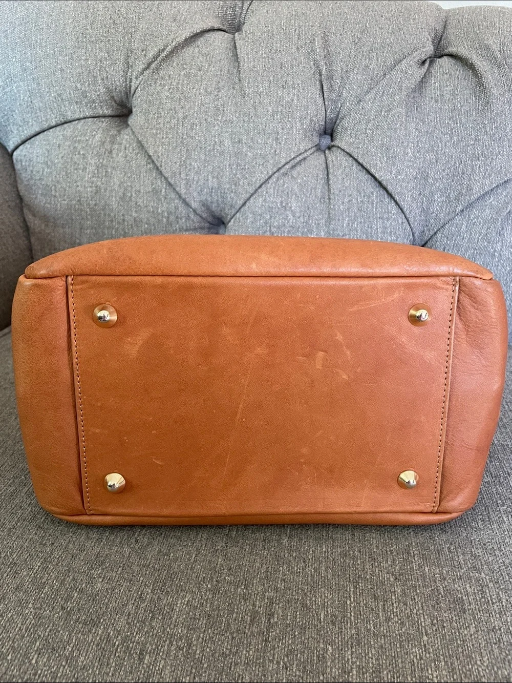Mark & Graham Classic Leather Satchel Handbag with Crossbody Stap